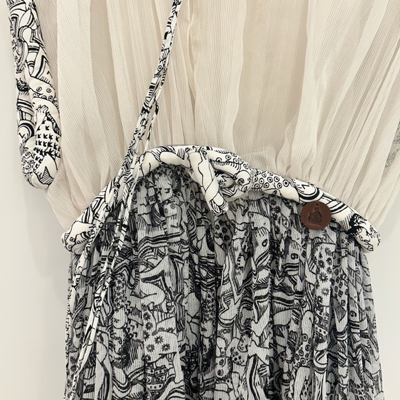 Lanvin Cream and Black Patterned Blouse - Picture 3 of 7